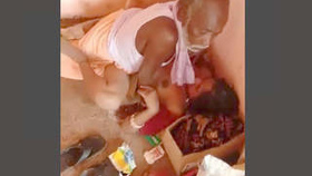 Indian elderly man engages in sexual activity with a prostitute