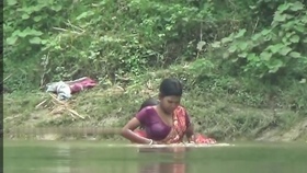 Ganga's steamy shower scenes in rural India featured in videos