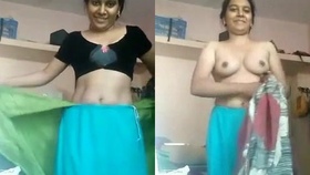 A young South Asian woman receives an ample amount of semen on film