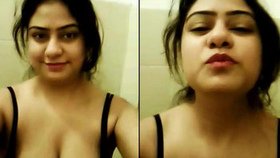 Indian girlfriend Waafa takes selfie video with BF revealing her intimate parts