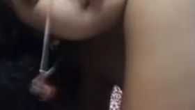 Sensual fingering with a busty Bengali babe
