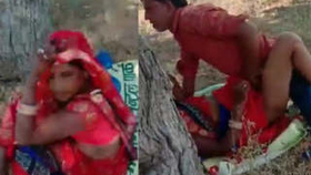 Indian aunt discovered engaging in sexual activity in the field
