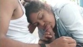 Indian chubby person giving oral pleasure