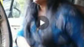 Indian girl enjoys car ride with added sensuality