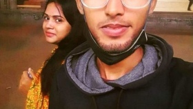 Indian woman shows off her large breasts in a video