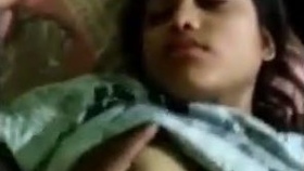 A seductive Indian teen showcases her alluring physique for the first time