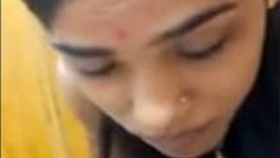 Indian married woman giving oral pleasure