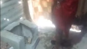 A village woman enjoys a steamy bath and becomes aroused