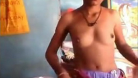 Indian wife reveals her breasts and intimate area