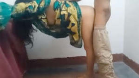 Arousing standing sex session with a passionate Telugu housewife