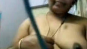 Indian mature woman engages in video chat
