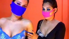 Sensual Indian twins explore their lesbian desires in a film