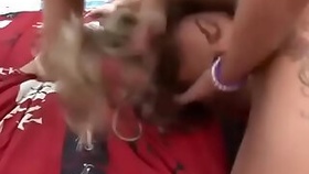 Slave face disappeared under aggressive Mistress ass pussy