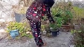 Indian Milf with Big Ass Auntie Village Sex Outdoors in the Forest