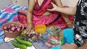 pretty bhabhi is making salad, but a horny dewar wants to dog-fuck her