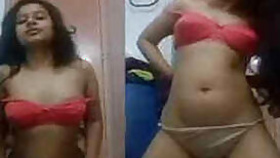 Indian wife is home alone so she can perform a webcam porn show