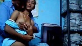 Desi uncle romance with her young amateur girl in Shop house