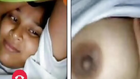 Ambrosial Desi indian girl exposes succulent XXX boobies through Skype