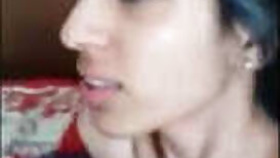 Indian girl give blowjob to her friend