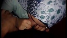Pakistani girl gives a blowjob at home
