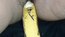 Indian girl with a banana