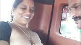 Tamil Desi Bhabhi featured in a hot video with tit sucking