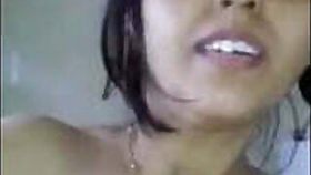 Bhabhi jerks off with her fingers and makes a video for her lover